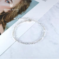 Sterling Silver 925 Bracelet, Figaro Design สร้อยข้อมือ เงินแท้ 92.5% ลายฟิกาโร่ เรียบๆ เท่ห์ๆ ดูดีมีสไตล์ เงินแท้  Major Silver