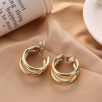 【YF】 Hot Sale Statement Vintage Clip on Earrings Without Piercing for Women Fashion Party Gift Bijoux Jewelry
