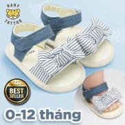 HCMDép sandal tập đi ĐẾ MỀM CHỐNG TRƯỢT cho bé gái 0-1 tuổi