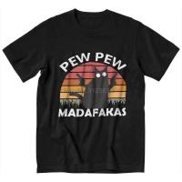 Pew Pew Madafakas T Men Tshirt Tshirt Gaming Cat Tees