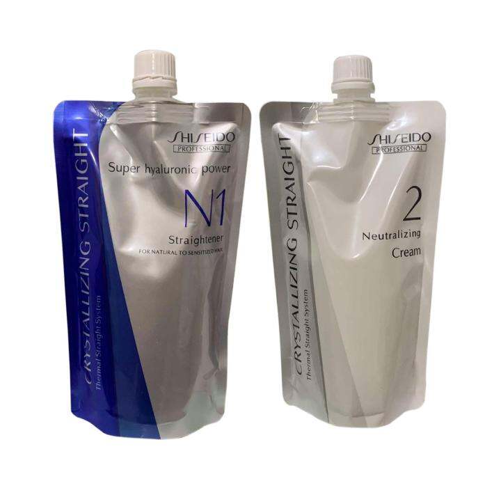 SHISEDO PROFESSIONAL CRYSTALIZING STRAIGHT REBONDING SET N1 400ml X 2 ...