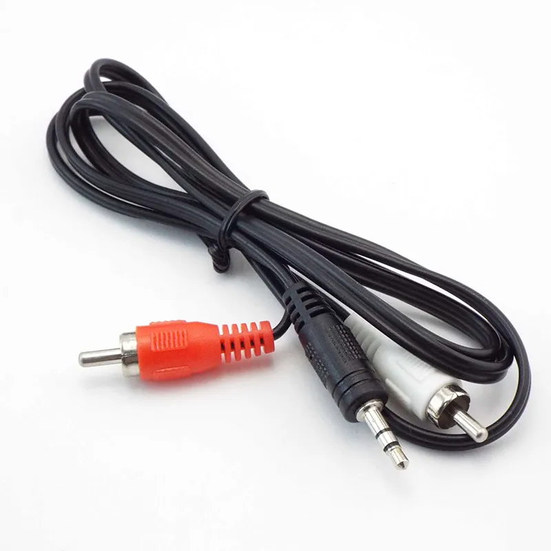 3.5mm 1/8 Stereo Plug Mini Male to 2 RCA Phono Male Audio Adapter AUX MP3  Cable