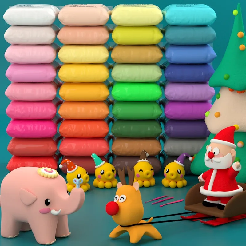 36 Color/Set Polymer Light Clay Slime Fluffy Soft Plasticine Toy