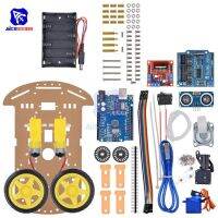 แผง R3ของตกแต่งงานปาร์ตี้สำหรับ Arduino มอเตอร์ Sr04เซอร์โวโมดูลเซ็นเซอร์อัลตราโซนิกเซอร์โวการติดตามอัจฉริยะมอเตอร์2WD รถหุ่นยนต์สำหรับ Arduino