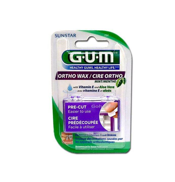 GUM Ortho WAX + Vitamin E & Aloe Vera ( GUM Orthodontic Wax) ขี้ผึ้ง