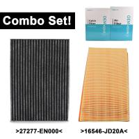 Car Engine &amp; Cabin Pollen Air Filter Combo Set For Nissan Dualis Qashqai J10 JJ10 X-Trail T31 2007 2008 2009 2010 2011 2012 2013