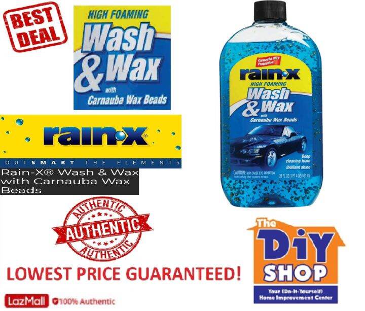RainX High Performance Wash and Wax With Carnauba Wax Beads 64 oz