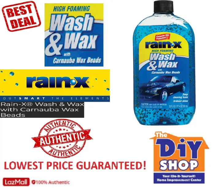 RainX High Performance Wash and Wax With Carnauba Wax Beads 20 oz