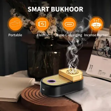 Arabian Incense Diffuser Bakhoor Oud Burner Bakur Metal Electric Mabkhara  Gift 