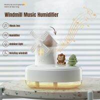 ™✥✉ 650ml Windmill Castle Double Spray Nozzle Wireless Air Humidifier LED Light Music Box USB Portable Aroma Essential Oil Diffuser