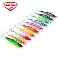 เบ็ดตกปลา PROBEROS 1ชิ้น10ซม. 15G เลเซอร์เหยื่อล่อปลา10สีอุปกรณ์ตกปลา Minnow พร้อม6 # เบ็ด Bassbaits Sinking Pencil DW415