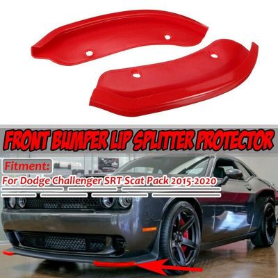 1Set for Dodge Challenger SRT Scat Pack Bumper Lip Splitter Protector Replacement Red 68327082AA 68327083AA Front