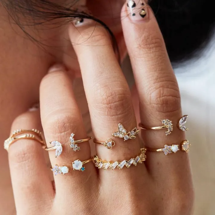 vintage-crystal-wedding-ring-womens-vintage-diamond-set-crystal-butterfly-flower-ring-vintage-wedding-ring-set-womens-diamond-ring-set
