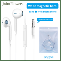 JointFlowers หูฟังแบบมีสายพร้อมไมโครโฟน3.5มม. หูฟังเสียบหูฟังในหูหูฟังเพลงหูฟังตามหลักสรีรศาสตร์สำหรับสมาร์ทโฟน