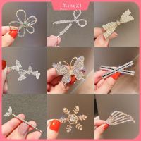 Metal Rhinestone Small Hair Clip Korean Fashion Gold Hairpin Womens Accessories