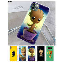 T-242 Cute Groot โปร่งใส อ่อนนุ่ม ซิลิโคน TPU เคสโทรศัพท์ หรับ iPhone 13 14 G9 Moto 12 G8 Play Mini SE Power Max Plus Pro