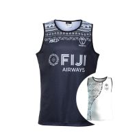 ขายเสื้อคุณภาพดีที่สุด 2020 Fiji SEVENS Vest MENs Rugby Jersey Fiji Rugby Vest Sports Singlets