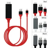 G5EATJ โทรศัพท์มือถือสำหรับมือถือ 1เมตร/2เมตรค่ะ สายเคเบิลที่รองรับ HDMI USB C เป็น HDMI สายชาร์จไฟ สายเคเบิล HDMI ชนิด C อะแดปเตอร์ USB- HDMI สายเชื่อมต่อ HDMI ชนิด C ตัวแปลง HDMI 4K USB-C