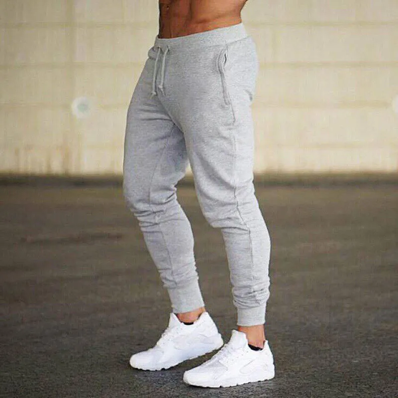 CWjoggers men pantalon Solid sweatpants gray thin skinny pants ropa hombre  tracksuit casual trousers gym sweatpants fitness | Lazada PH