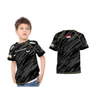 HITAM Childrens T-Shirt Gaming Jersey Black E-Sport Full Printing Custom