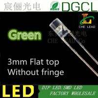 520-525nm ไดโอด Led ด้านบนแบนสีเขียวบริสุทธิ์ปรับแต่งได้ปรับแต่งได้โดยไม่ต้องมีขอบหลอดไฟโคมไฟ Led จุ่ม3.0-3.2V(CE &amp; Rosh)