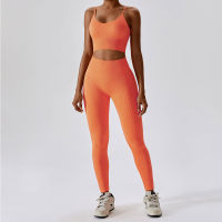 Seamless Athletic Wear Women Tracksuit Yoga Set 2 Pieces Workout Sportswear Gym Clothing Fitness High Waist Leggings Sports Suit