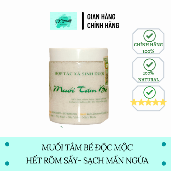 Muối tắm bé sinh dược độc mộc + muối tắm bé thảo dược +sạch rôm sảy - ảnh sản phẩm 1