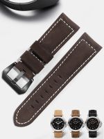 Frosted Vintage Crazy Horse Leather Strap for Panerai Tissot Citizen Tianwang Hamilton Waterproof Sweat-Proof Watchband 20 22 mm