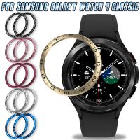 แหวนฝาสำหรับ Samsung Galaxy Watch 4 Classic 42มม./46มม. เคสโลหะสแตนเลสฝาครอบป้องกันรอยขีดข่วนอุปกรณ์ป้องกัน