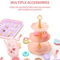 DIY Pretend Play Toy Simulation Tea Set Tableware Play Tea House Toys Game Kitchen Afternoon Gift M9K4