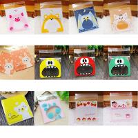 50Pcs 10x10cm Cartoon Big Teech Mouth Plastic Wedding Birthday Cookie Baking