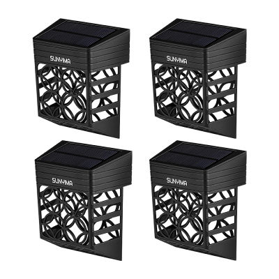 SUNYIMA 4 PCS MINI Control LED Outdoor Solar Wall Lamp Garden Decoration Waterproof Fence Light Landscape lamp Courtyard Lights