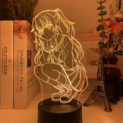 3D LED Night Light Anime Charlotte Nao Tomori for Bedroom Decor Birthday Gift Night Lamp Charlotte Nao Tomori Light