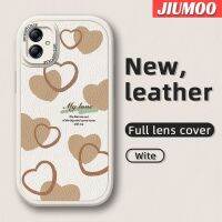 JIUMOO เคส M04 F04 A04E ปลอกสำหรับ Samsung A04กระแสแฟชั่นแบรนด์รักสวยเคสโทรศัพท์สีซิลิกาเจลนุ่มหนังบางๆปกป้องเลนส์จากเคสกันกระแทกตกหล่น