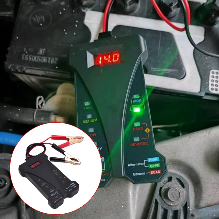 MOTOPOWER MP0514A 12V Digital Car Battery Tester Voltmeter