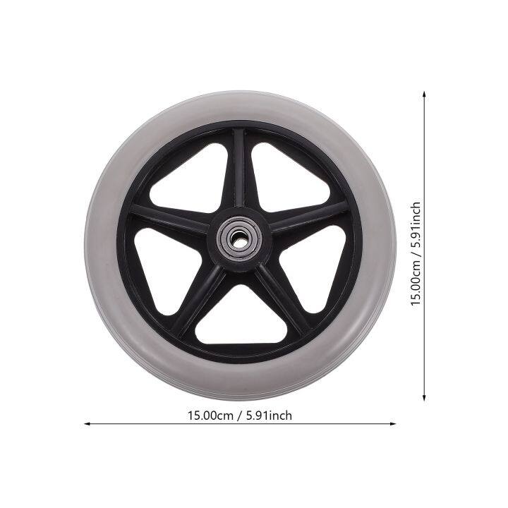 ล้อหน้าสำหรับรถเข็นคนพิการขนาด6ล้อเก้าอี้สำนักงานนิ้วล้อหน้าสำหรับรถเข็นช่วยป้องกันล้อทั่วไป