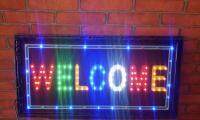 ป้ายไฟ WELCOME ขนาด50*26 ซม. อักษร ตกแต่งหน้าร้าน LED SIGN ข้อความ