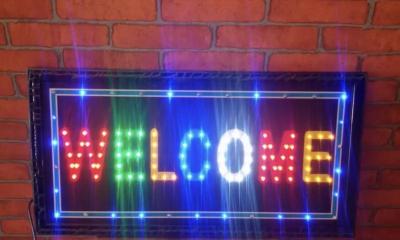 ป้ายไฟ WELCOME ขนาด50*26 ซม. อักษร ตกแต่งหน้าร้าน LED SIGN ข้อความ