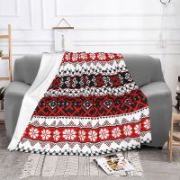 Ukrainian Embroidery Bright Color Vyshyvanka Blanket 3D Printed Flannel Fleece Ukraine Ethnic Throw Blankets for Bedroom Couch