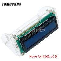 ฝาครอบอะคริลิคใสสำหรับ LCD1602จอ LCD สีน้ำเงิน/เหลืองพร้อมสกรู/น็อตเคส LCD1602