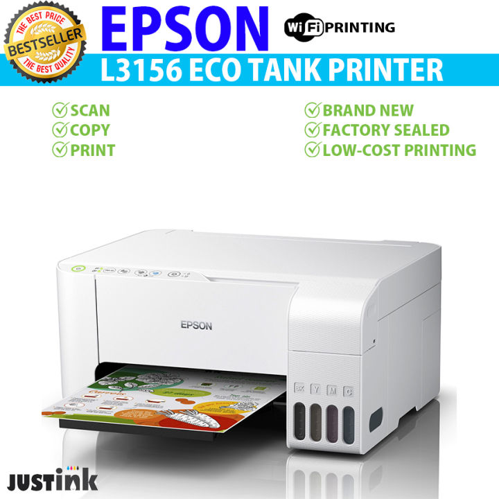 Epson L3156 Wi Fi Printer 3 In 1 All In One Ink Tank 003 Eco Tank Printer White Limited 5442