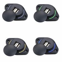 3.1A 12 24V Slide Lid Car Bus Boat Dual USB Port Charger Power Socket Outlet Car Electronics Accessories Supplies Vehicle/Car