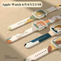 ❅ Silicone Strap For Apple Watch band 44mm 40mm 38mm 42mm Smart Watch Watchband Bracelet for iWatch Series 6 5 7 4 3 2 1 SE Strap