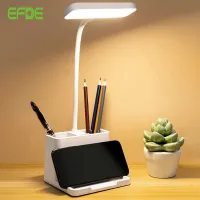 LED Table Lamps USB Reading Light Touch Dimmable LED Stand Desk Light Reading Lamp Modern Flexible Study Lamp with Pen Holder