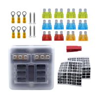 ▼✈ 6 Way Fuse Block Fuse Box Positive and Negative for Automobile RV