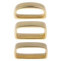 Metal Brass D Shape Buckle Loop Ring Belt and Strap Keeper for Backpack Bag Accessories