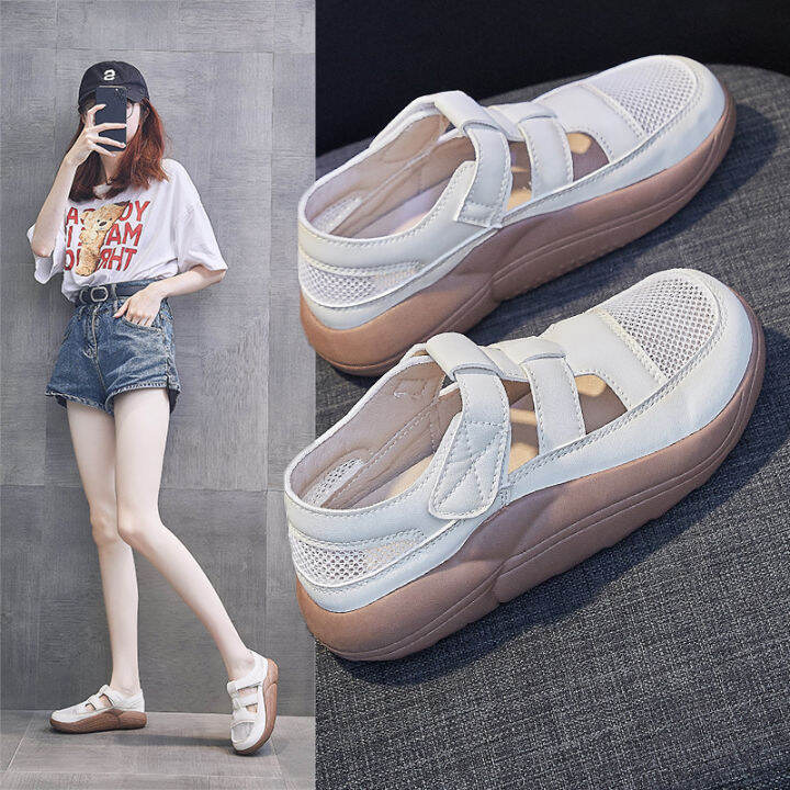 Women's summer rocking sandals Korean summer women's shoes Rubber soles Women's sandals Lazada PH