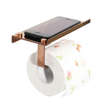 2018 beautiful practical rose gold Multi-purpose toilet paper roll holder bathroom stainless steel paper holder free shipping