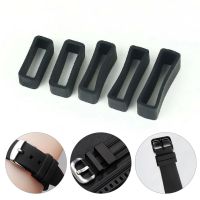 10 Sizes Black Silicone Watch Strap Retaining Hoop Loop Rubber Buckle Ring 12-30mm Retainer Holder Watchbands Accessories