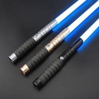 TXQSABER RGB Neo Pixel Lightsaber Smooth Swing Heavy Dueling Jedi การฝึกอบรมดาบเลเซอร์โลหะ Hilt 12สีเปลี่ยนคอสเพลย์ของเล่น